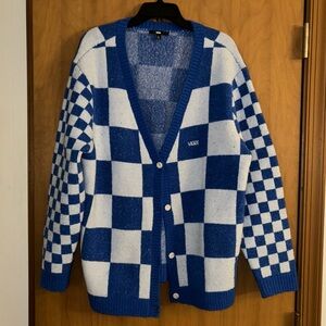 ☀️ Vans • Blue on Blue Checkered Cardigan